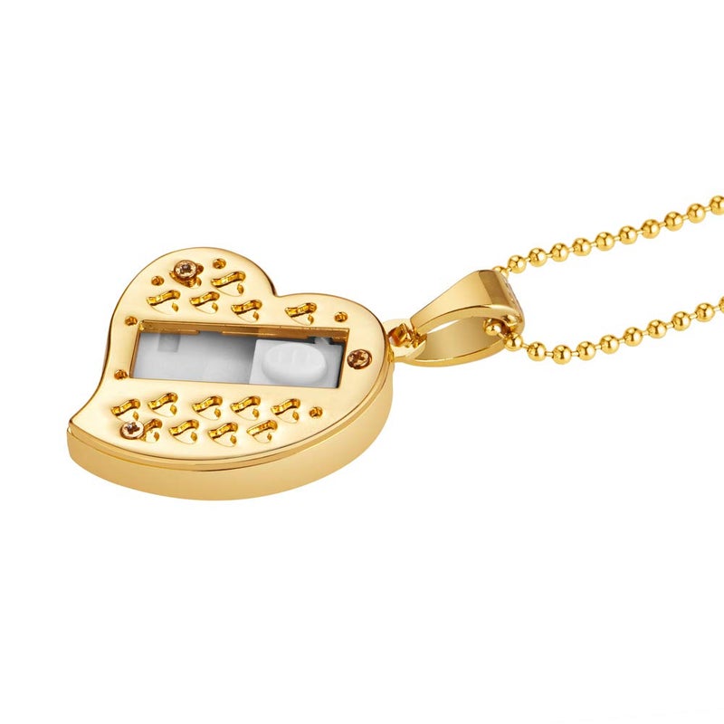GARRULAX USB Flash Drive, Diamond Heart 8GB / 16GB / 32GB USB2.0 Waterproof USB Memory Stick Date Storage Pendrive Thumb Drives (16GB, Gold Heart) - Image 3